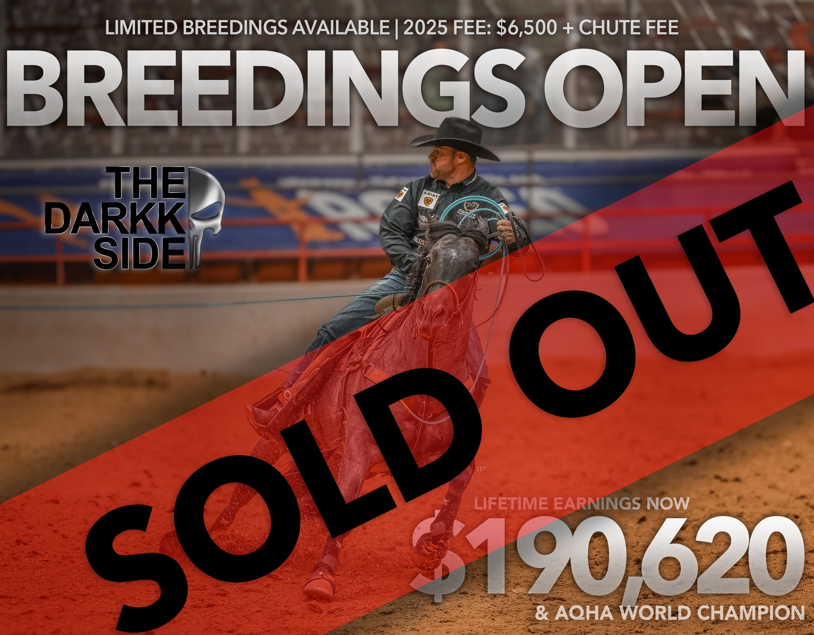 The Darkk Side Proves Unstoppable: 2025 Breedings Sell Out in Record Time