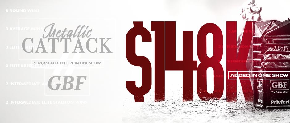 Metallic Cattack Crowned Top Sire at the Gold Buckle Futurities Spring Event