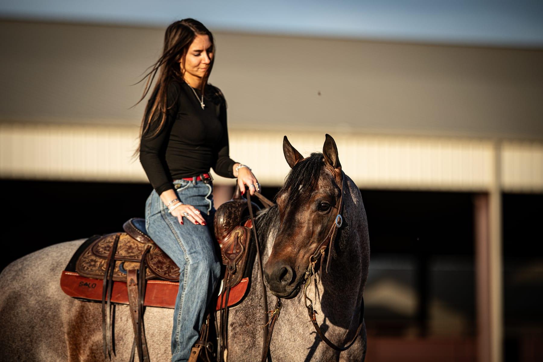 Plain Catty, bay roan reined cow horse stallion at Solo Select Horses — photo 2