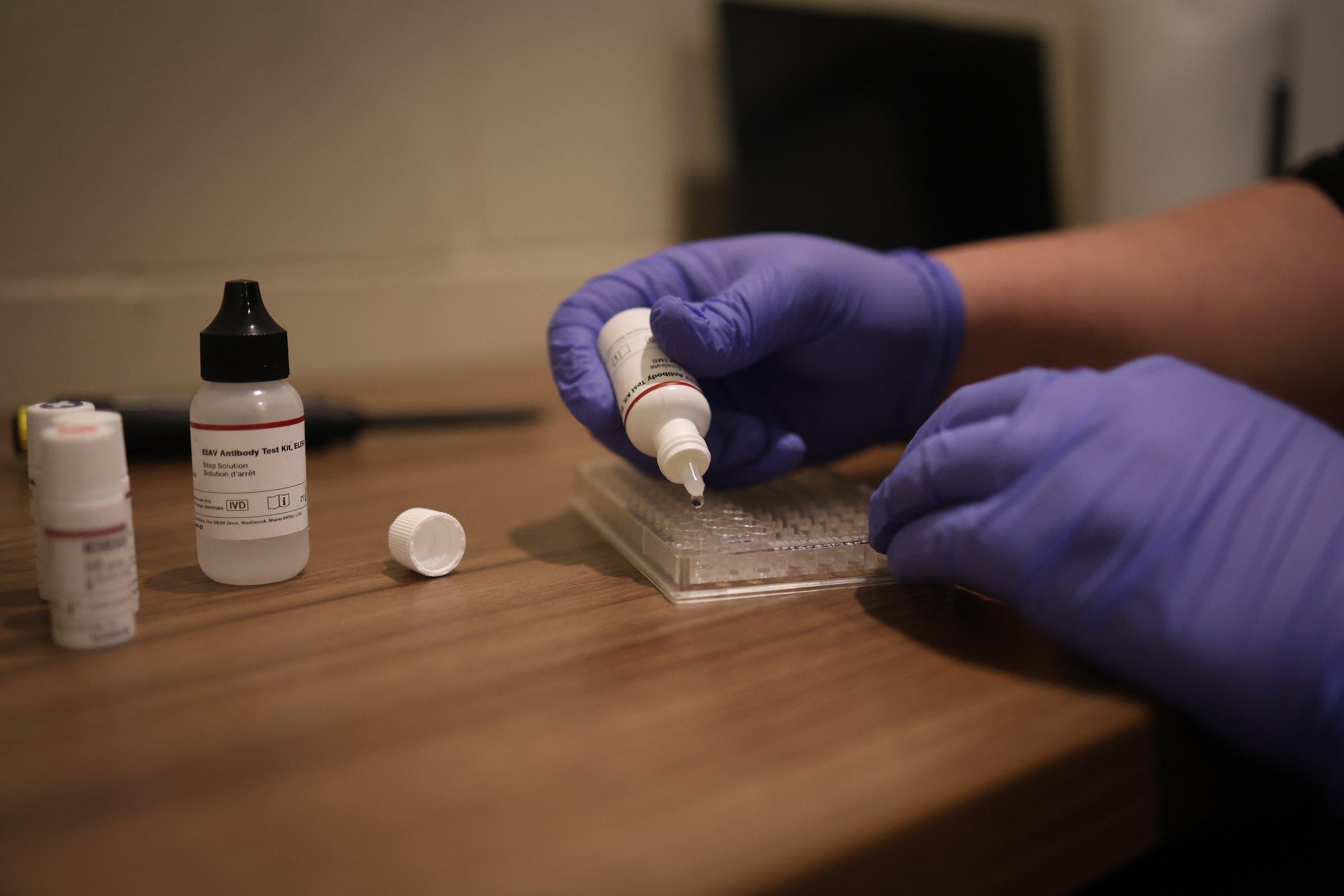 A Solo Select team member working inside the Gainesville laboratory