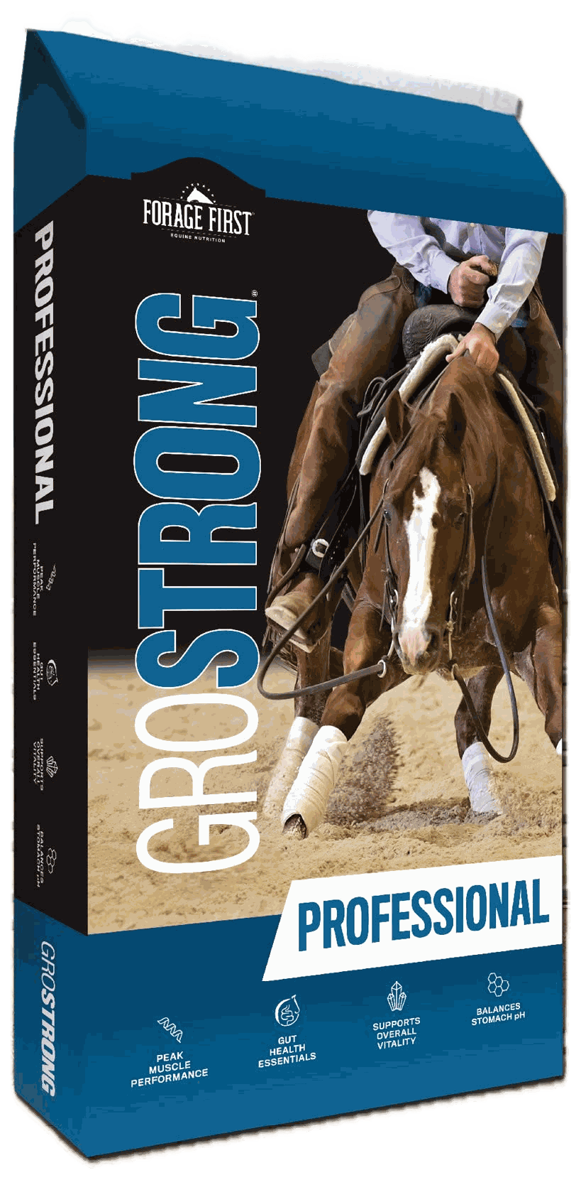 GROSTRONG Professional feed bag with Solo Select stallion LBR Hangem on the front panel