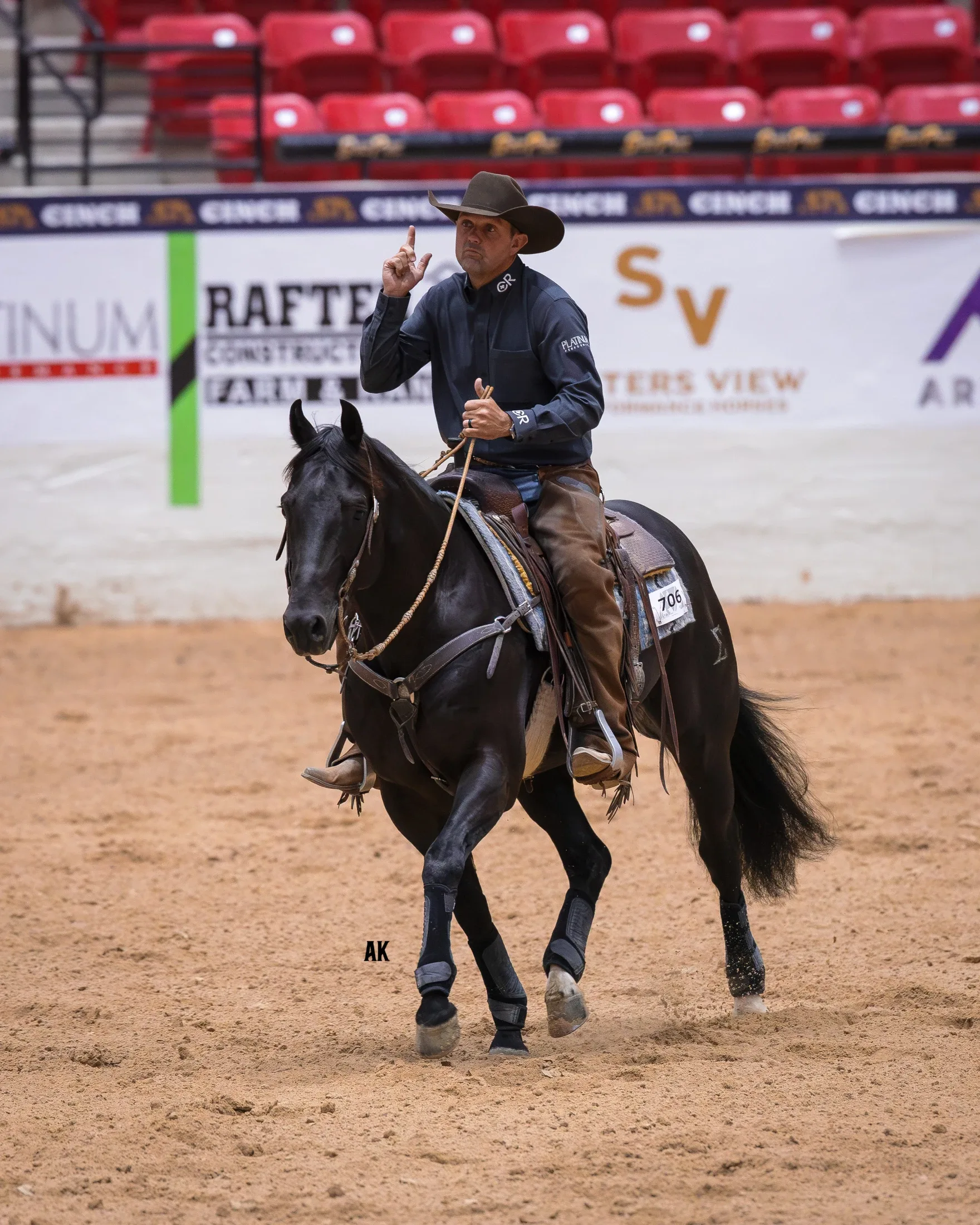 Zak 34, black reined cow horse stallion at Solo Select Horses — photo 2